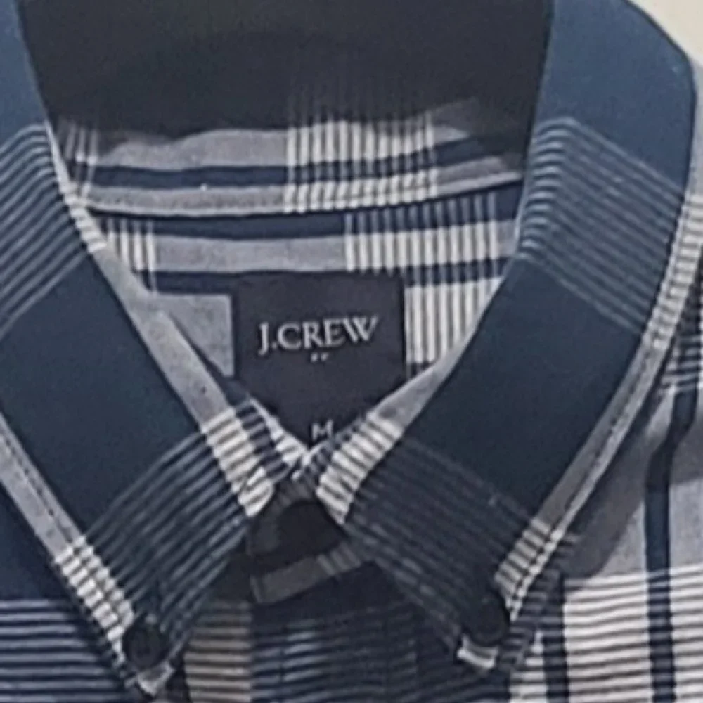 J. Crew Men's Plaid Long Sleeve Button Down Shirt SU